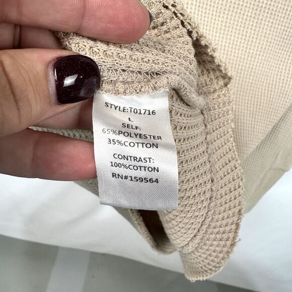 BluIvy Young Comtemporay Oversized Side Pocket Waffle Collared Polo Women's LG - Picture 4 of 4